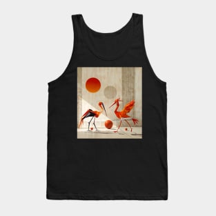 Animals geometry and minimalism: Flamingo Bird Tank Top